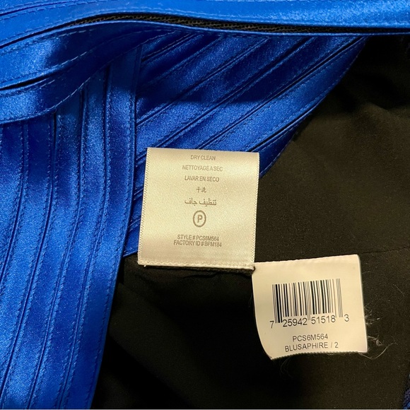 BCBG stunning blue one shoulder mini party dress. Size 2. Ultra flattering! - Picture 8 of 8